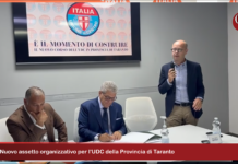 Nuovo assetto organizzativo per l’UDC della Provincia di Taranto