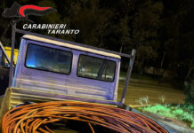 Taranto, furto di rame nella notte: arrestato 40enne dai Carabinieri