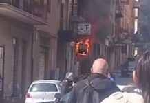 Tamburi, attività in fiamme